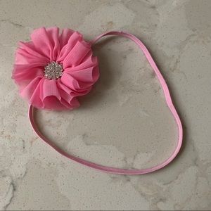 Pink Baby infant headband with bling